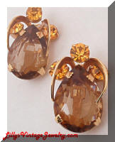 Vintage Amber Retro Angels Brooches Pair