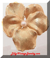 Vintage TURIN Inc. 12KT GF Pansy Brooch