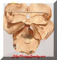 Vintage TURIN Inc. 12KT GF Pansy Brooch