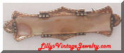Victorian Mother of Pearl Bar Brooch