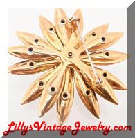 Vintage Black Navettes Starburst brooch