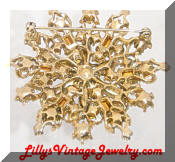 Blue Green Rhinestones Vintage Brooch
