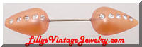 Vintage Celluloid Rhinestones Art Deco Hat Pin