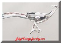 Vintage Pheasant Bird Silver tone Brooch