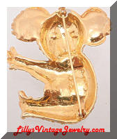 Contemporary Silvertone Goldtone Koala Bear Brooch