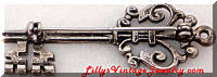Vintage Silver tone Skeleton Key Brooch