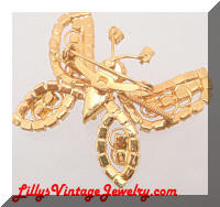 Fluttering Vintage Pastel Rhinestones Butterfly Trembler Brooch