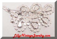 Vintage Quality Rhinestones Leaf Brooch