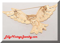 Patriotic Rhinestones Flying Eagle Brooch