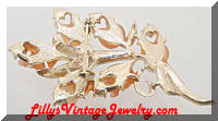 Vintage Lucite Tulip Flowers AB Rhinestones Brooch