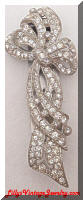vintage rhinestones art deco bow dress clip