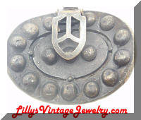 Vintage Gunmetal faux Pearls Dress Clip