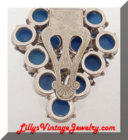 Art Deco Blue moonglow dress clip