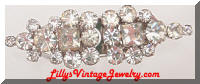 Vintage Rhinestones Deco Dress Clips Duette Brooch