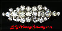 Vintage Rhinestones Deco Dress Clips Convertible Brooch