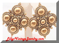 Jose BARRERA for AVON "Adriatic" Golden Earrings