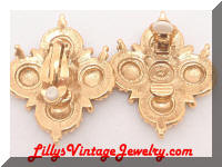 Jose BARRERA for AVON "Adriatic" Golden Earrings