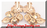 Vintage CORO Enamel Floral AB Rhinestones Earrings
