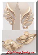 Coro enamel leaf earrings
