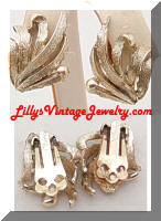 Vintage CORO Golden Seaweed Earrings