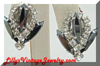 DeLizza Elster Metallic Rhinestone Earrings