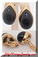 Givenchy Paris Ny black Cab earrings