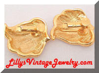 JS Golden Cream Enamel Earrings