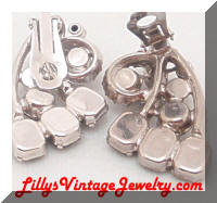 DeLizza and Elster grey clear rhinestone earring climbers