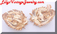 Katherine K Detailed Rhinestone Lions Head Earrings