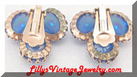 Vintage Carnival Glass Cabochons Earrings