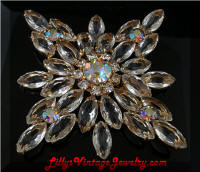 Juliana DeLIZZA and ELSTER AB Rhinestones Star Brooch