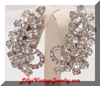 Juliana DeLizza & Elster Rhinestones Floral Earring Climbers