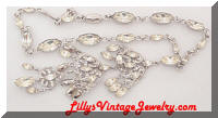 Quality Vintage Deco Rhinestones Pendant Necklace