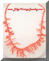 Vintage Branch Coral 22" Necklace