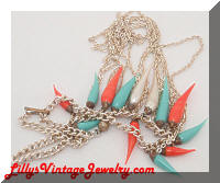 Western GERMANY Glass Drops Fringe Necklace