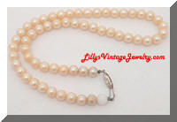 Vintage JAPAN faux Pearls Choker Necklace