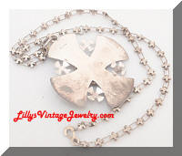 Vintage JERUSALEM Silver Christian Cross Pendant Necklace