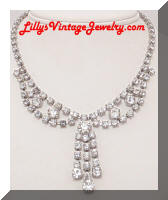 Vintage Draping Drops Bib Rhinestones Necklace