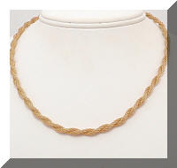Twisted Golden Mesh Choker Necklace