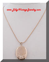 Gold tone Floral Locket Necklace