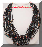 Gorgeous Multi-Strand Glass Beads Necklace