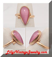 Pink Moonglow 1/20 12KT GF Dinner Ring