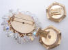 Stunning Vintage Iridescent Crystal Brooch Earrings SET