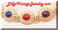 LIZ CLAIBORNE Golden Rich Colors Necklace Bracelet Earrings Set