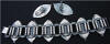 Vintage Silver tone Leaf Chunky Bracelet Earrings Demi Set